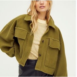 Free People Shacked James Jacket Size Small Olive green